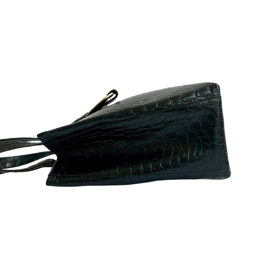 【美品】サルヴァトーレフェラガモ　型押しロゴ　ステッチ　レザー　ビジネスバッグ 極 美品 Salvatore Ferragamo サルヴァトーレフェラガモ ヴァラ ロゴ