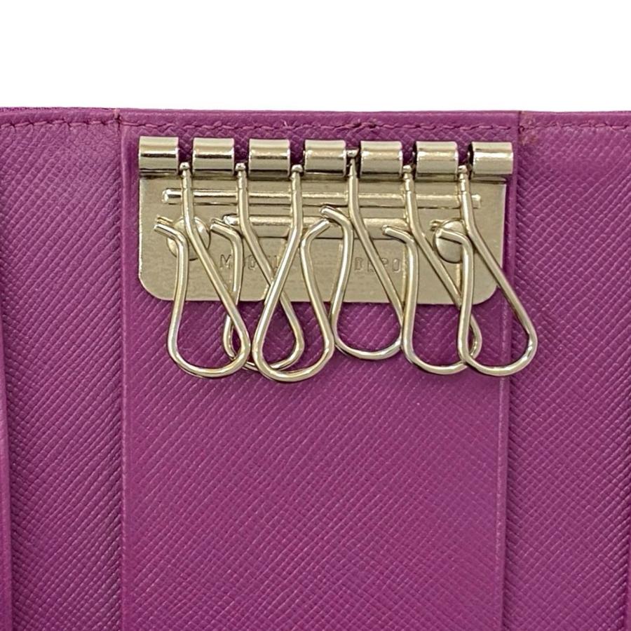 付属品完備・新品　プラダ　キーケース　三角ロゴ　サフィアーノ　６連　レディース PRADA（プラダ） ほぼ未使用 箱付き 三角ロゴ 金具 テスート ナイロン