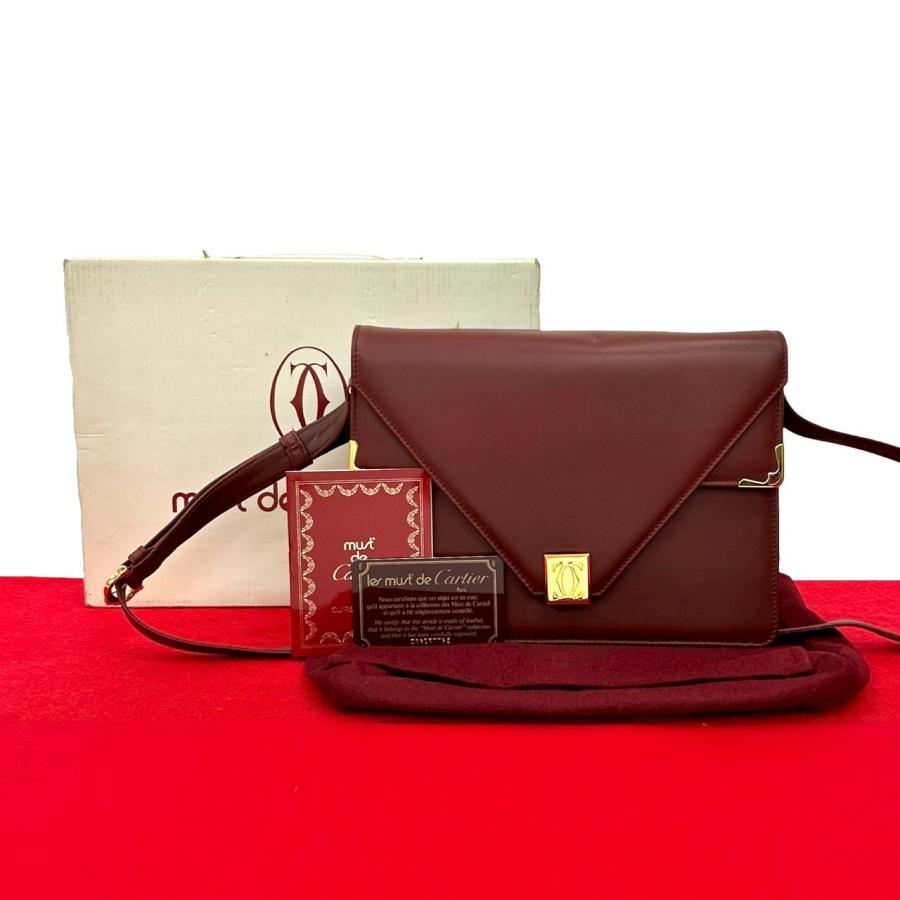 新品未使用・箱付き　カルティエ　ケース　マストライン　カーフレザー Cartier（カルティエ） 極 美品 箱 袋付き ヴィンテージ マストライン