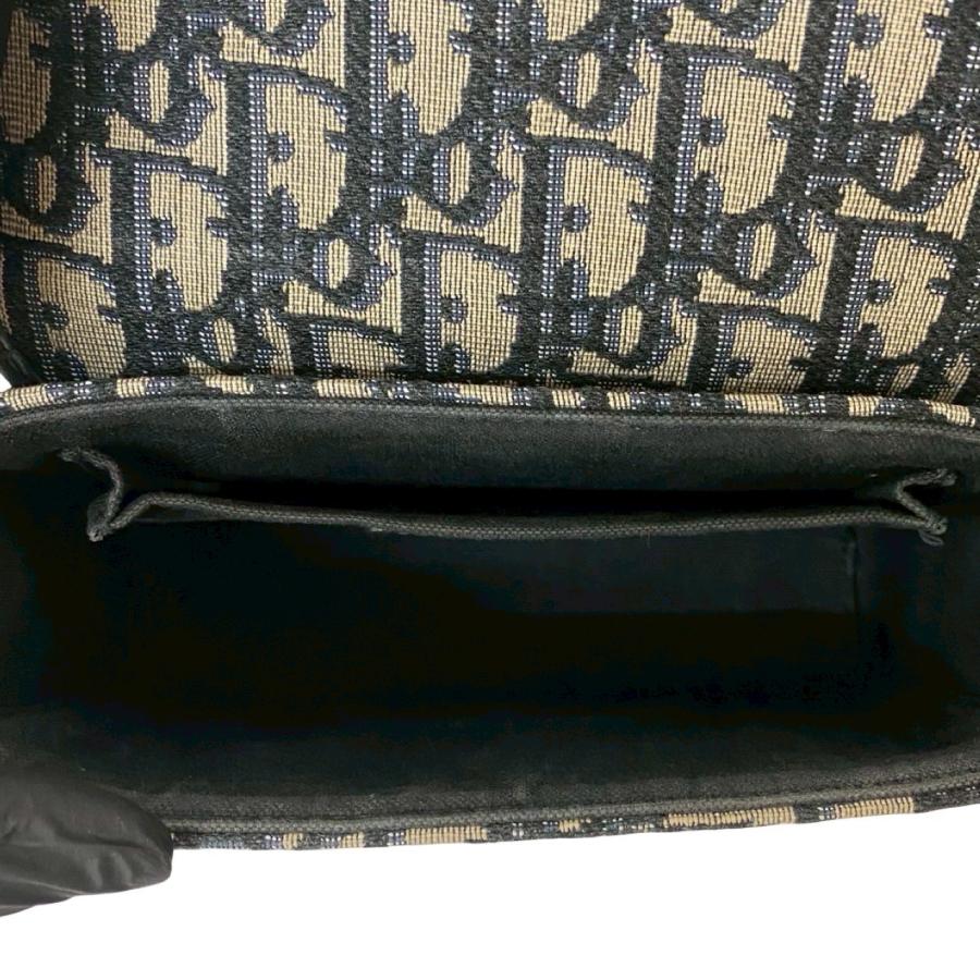ほぼ未使用 Christian Dior ディオール トロッター 30 モンテーニュ オブリーク レザー キャンバス ミニ ショルダーバッグ ネイビー 23229 ほぼ未使用 Christian Dior ディオール トロッター 30 モンテーニュ