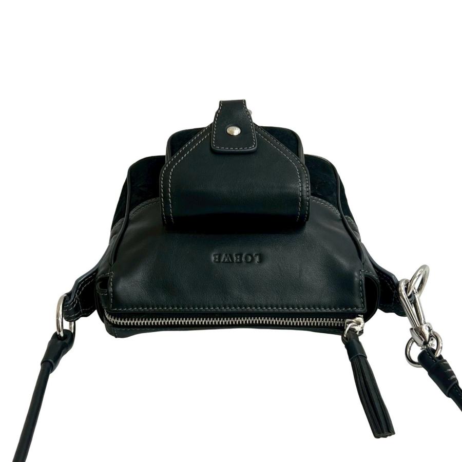 LOEWE（ロエベ） 極 美品 アナグラム ロゴ レザー 本革 スウェード