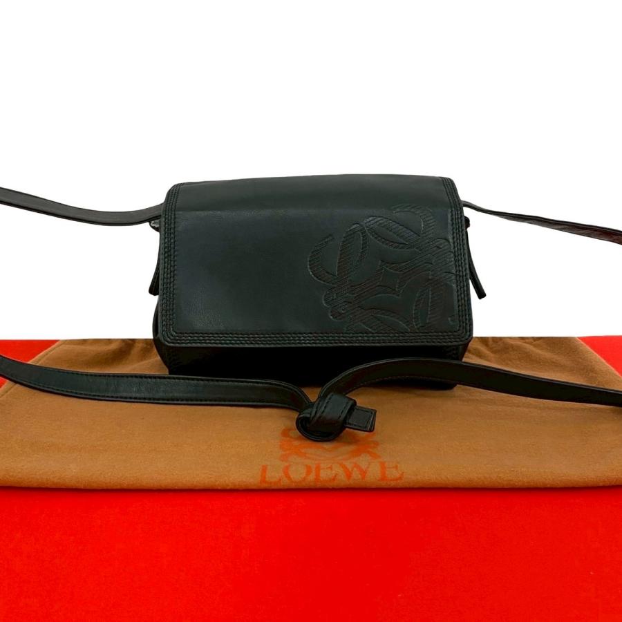 美品 LOEWE 袋付 ヴィンテージ アナグラム ナッパレザー ショルダー