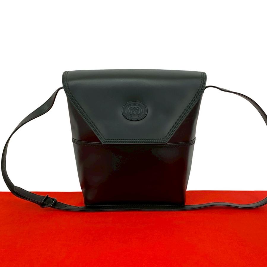 GUCCI グッチ ヴィンテージロゴレザー ウェブボディーバッグ GUCCI（グッチ） 極 美品 オールドグッチ ヴィンテージ GG ロゴ