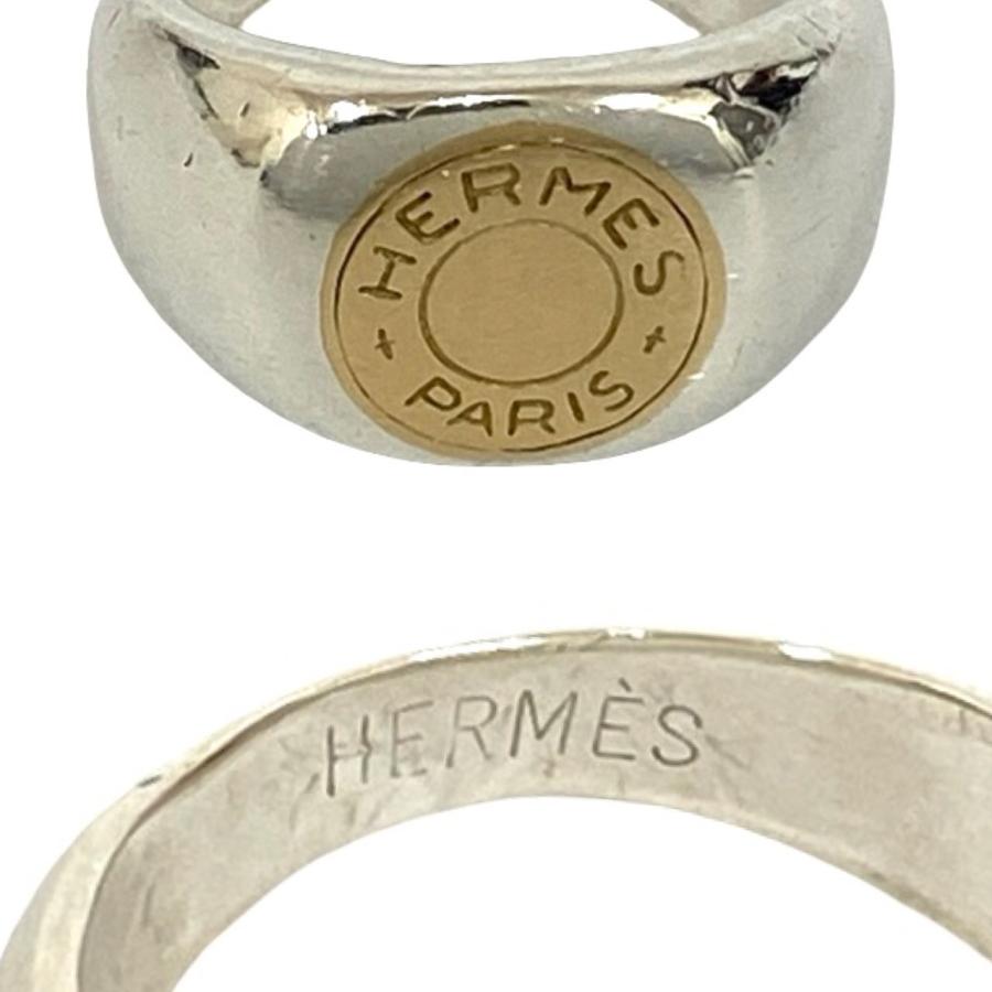 HERMES（エルメス） 極 美品 希少品 セリエ リング ロゴ 刻印 シルバー