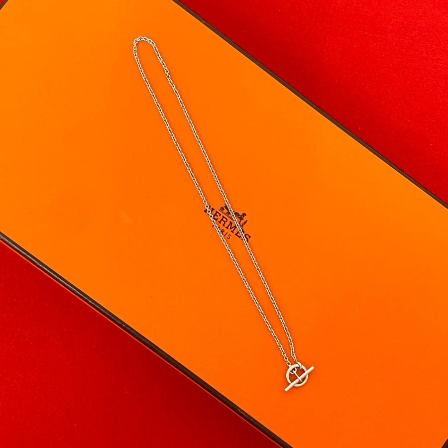 HERMES（エルメス） 極 美品 希少品 エシャペ ネックレス K18ホワイト
