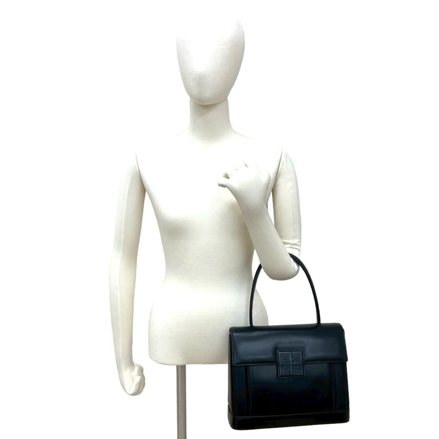 極 美品 GIVENCHY ジバンシィ ジバンシー ヴィンテージ 4G ロゴ レザー