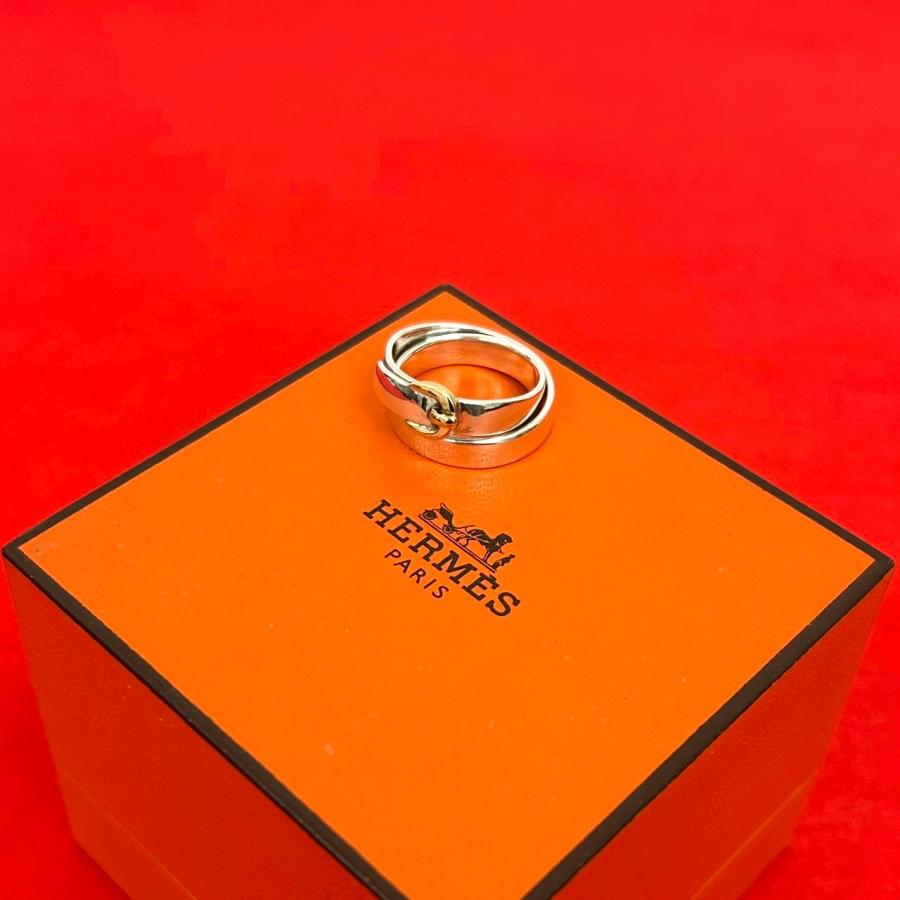 HERMES（エルメス） 極 美品 希少品 ダブル トゥルー リング シルバー