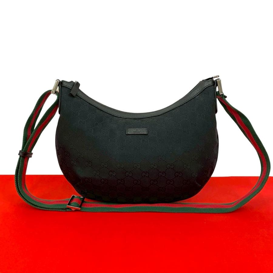 GUCCI （グッチ）ボディバッグ GG キャンバス レザー シェリーライン GUCCI（グッチ） 極 美品 シェリーライン GG キャンバス レザー 本革