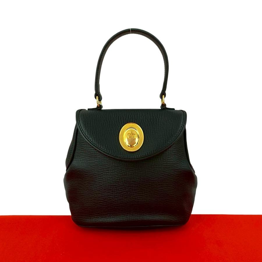 極 美品 Christian Dior ディオール ヴィンテージ CD ロゴ 金具 レザー
