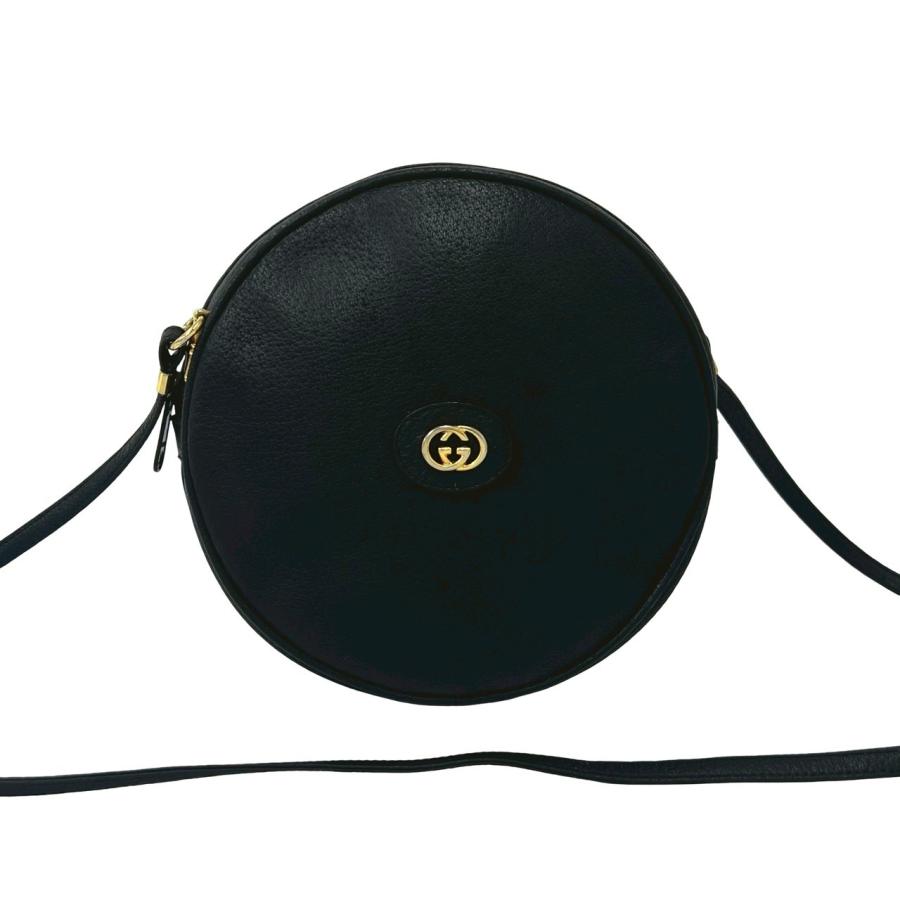 極 美品 GUCCI グッチ オールドグッチ ヴィンテージ GG ロゴ 金具 レザー 本革 ショルダーバッグ ポシェット サコッシュ ブラック 83821 GUCCI（グッチ） 極 美品 オールドグッチ ヴィンテージ GG ロゴ 金具