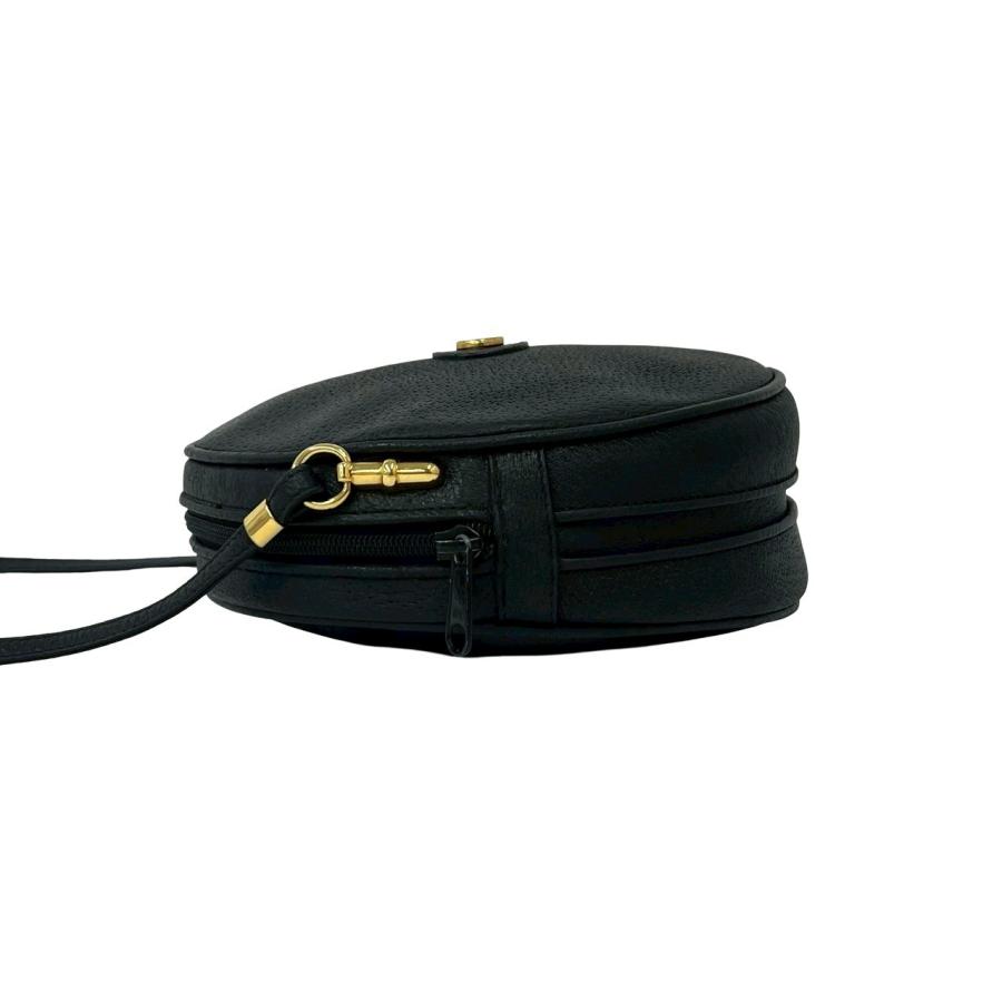 極 美品 GUCCI グッチ オールドグッチ ヴィンテージ GG ロゴ 金具 レザー 本革 ショルダーバッグ ポシェット サコッシュ ブラック 83821 GUCCI（グッチ） 極 美品 オールドグッチ ヴィンテージ GG ロゴ 金具