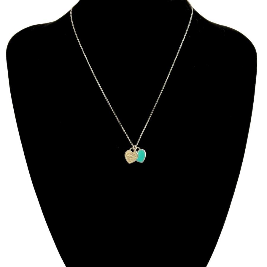 TIFFANY&Co.（ティファニー） 極 美品 リターントゥ ブルー ダブル