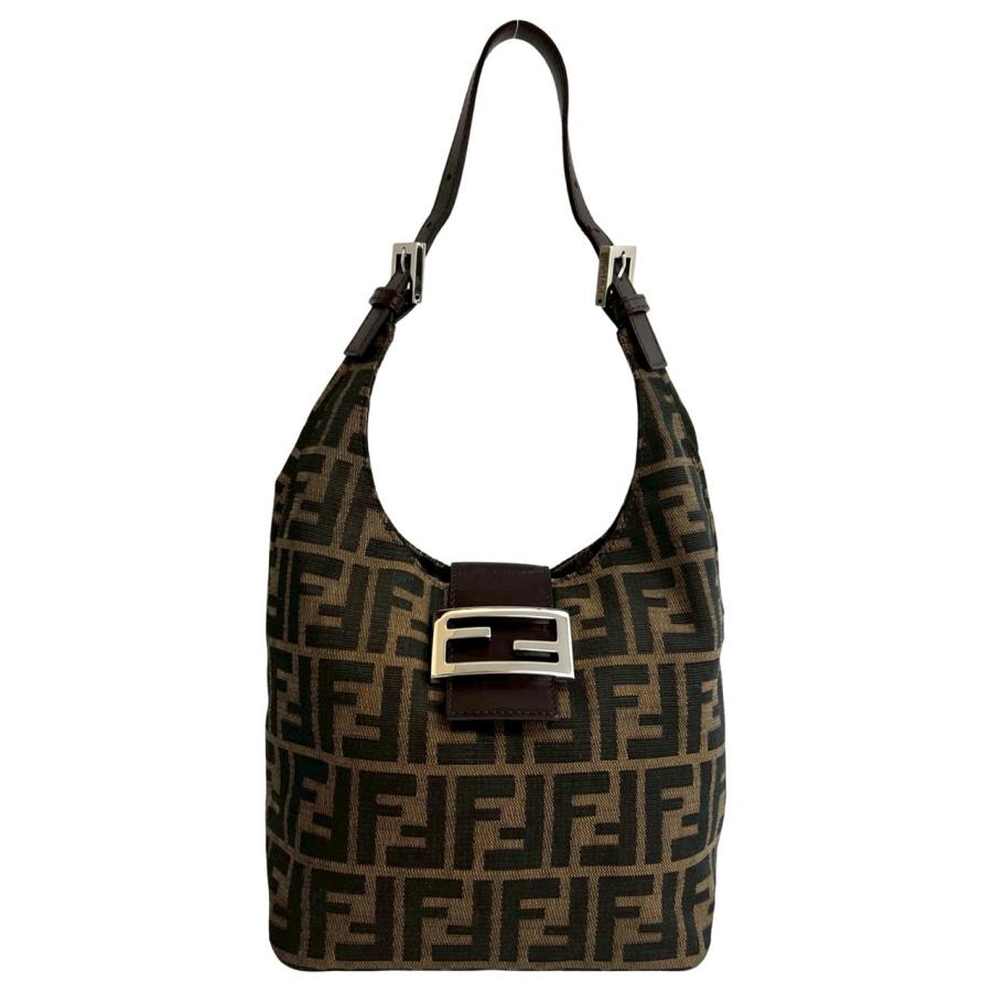 FENDI（フェンディ） 極 美品 ズッカ FF 柄 ロゴ 金具 キャンバス