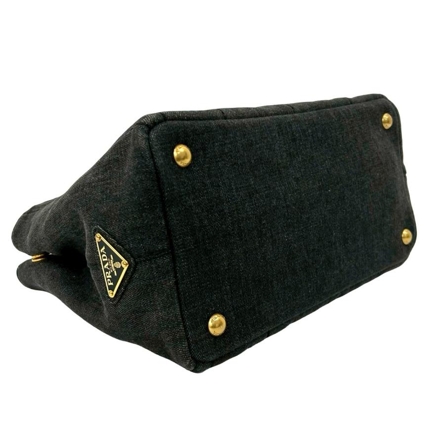 PRADA（プラダ） ほぼ未使用 袋付き カナパ コットン デニム 2way