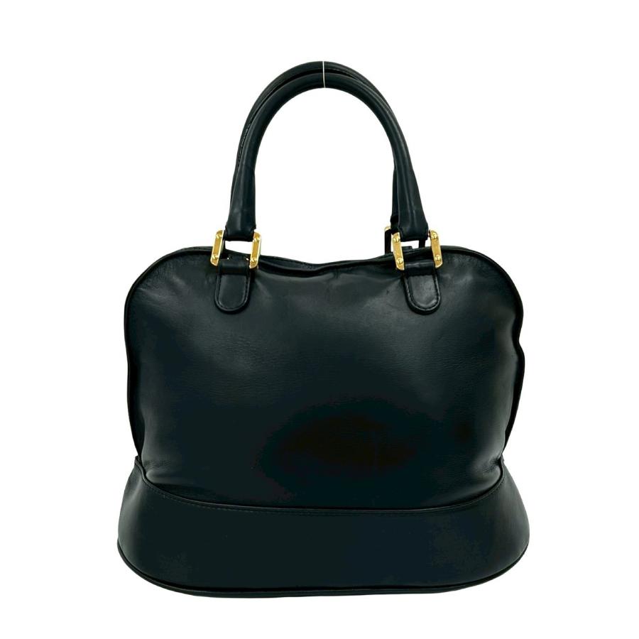 極 美品 LOEWE ロエベ ヴィンテージ アナグラム ロゴ ナッパ レザー 本革 ハンドバッグ ボストンバッグ トートバッグ ブラック 74420_3