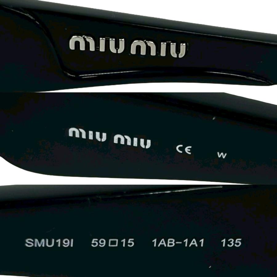 MIU MIU ミュウミュウ サングラス ブラック ケース付き ロゴ アイウェア miu miu（ミュウミュウ） ほぼ未使用 ケース付き ロゴ 金具 サングラス