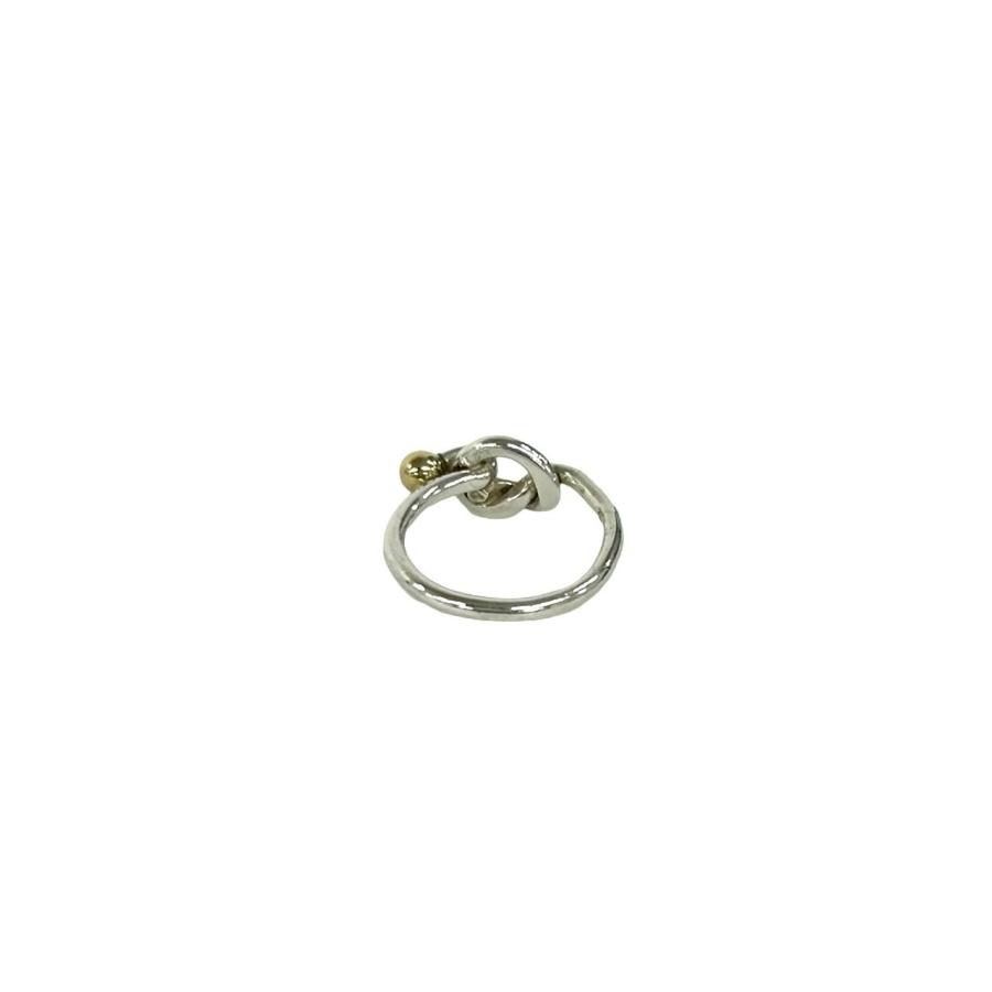極 美品 TIFFANY&Co. ティファニー ラブノット リング フック＆アイ シルバー925 K18イエローゴールド 指輪 9号 シルバー ゴールド 40014_6