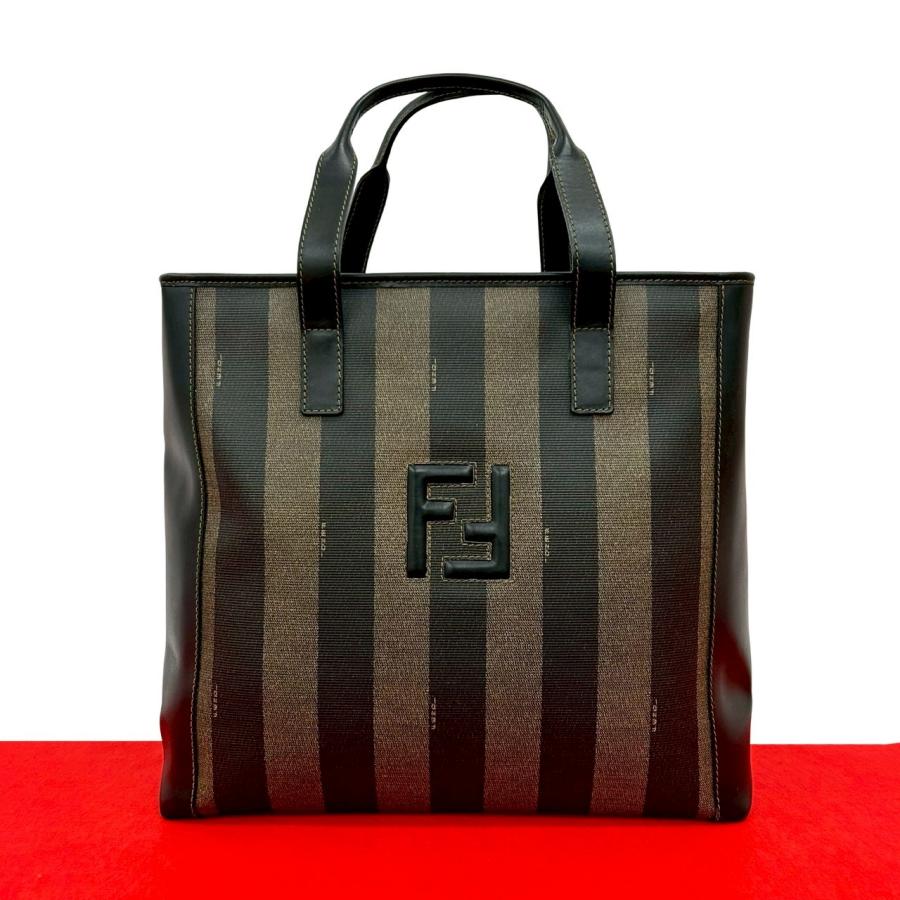 FENDI（フェンディ） 極 美品 希少品 ペカン 柄 ストライプ ズッカ FF 