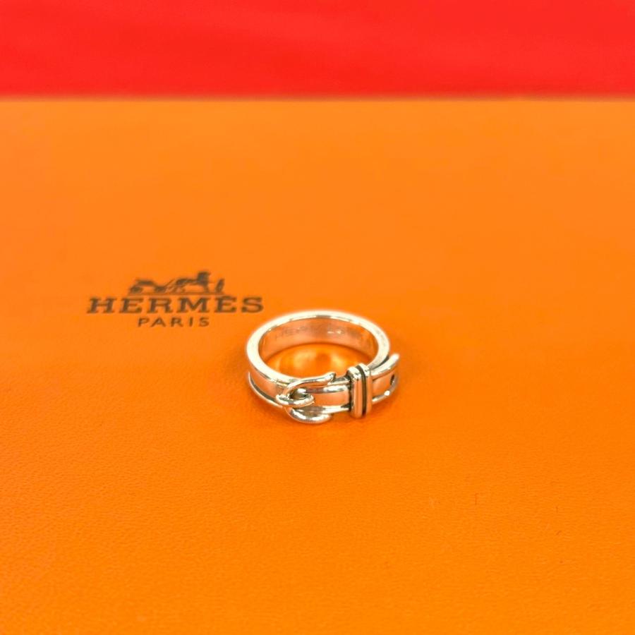 HERMES サンチュールリング　約9号 HERMES（エルメス） 極 美品 サンチュール シルバー925 リング 指輪 9