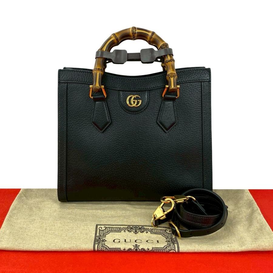 GUCCI（グッチ） 未使用保管品 袋付き ダイアナ スモール バンブー GG 