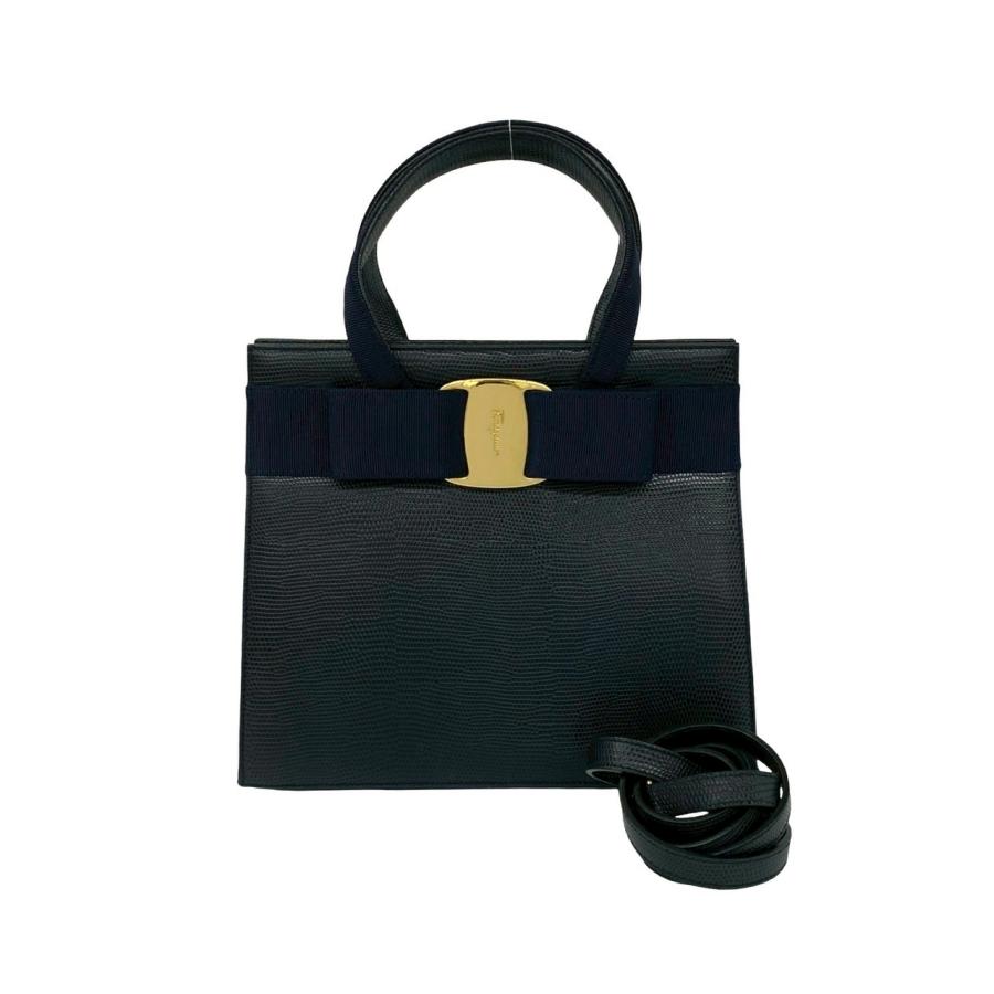 極 美品 Salvatore Ferragamo サルヴァトーレフェラガモ ヴァラリボン 
