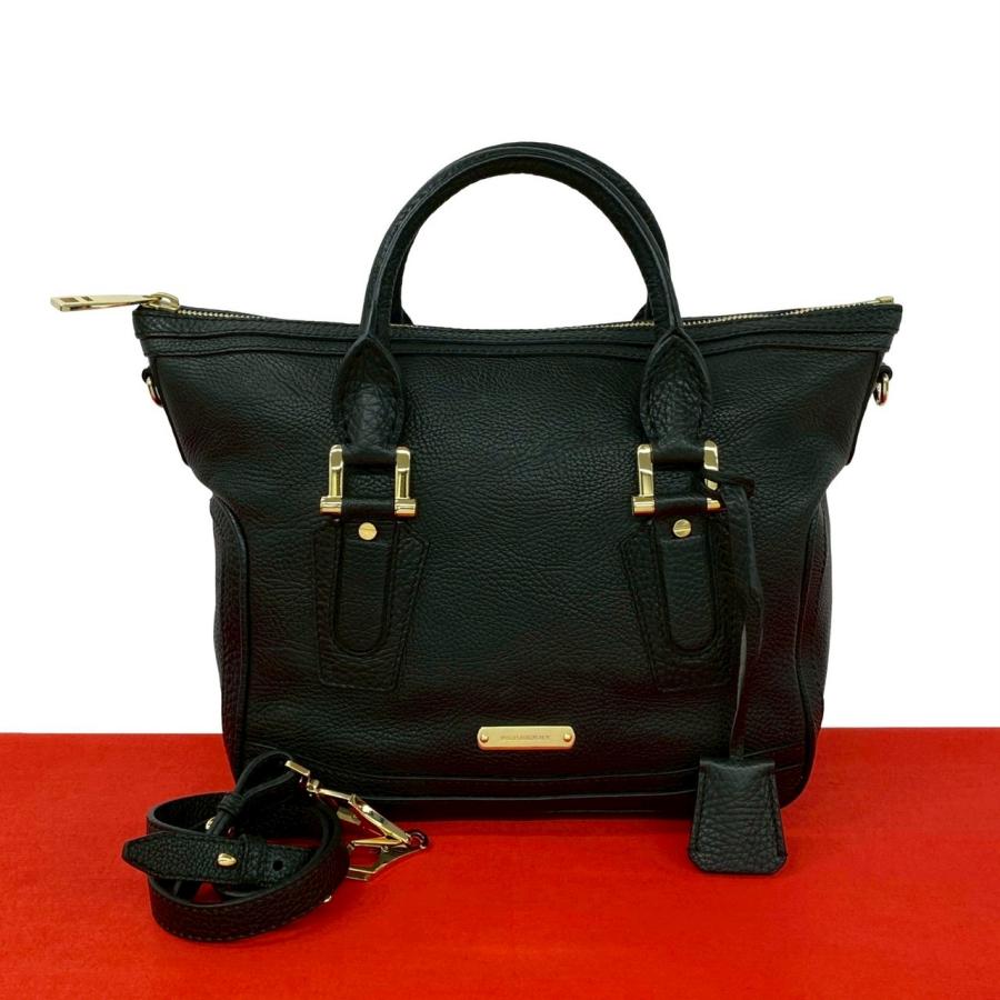 BURBERRY（バーバリー） 極 美品 ロゴ 金具 レザー 本革 2way