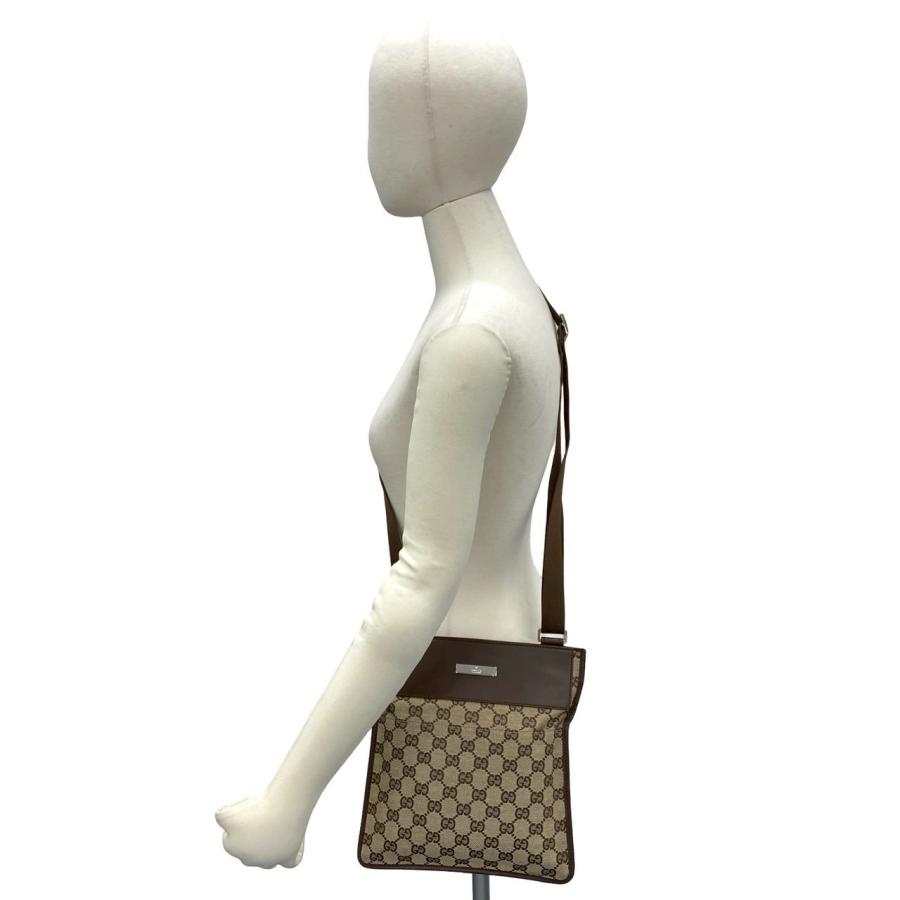 GUCCI（グッチ） 極 美品 GG 柄 ロゴ プレート金具 キャンバス レザー
