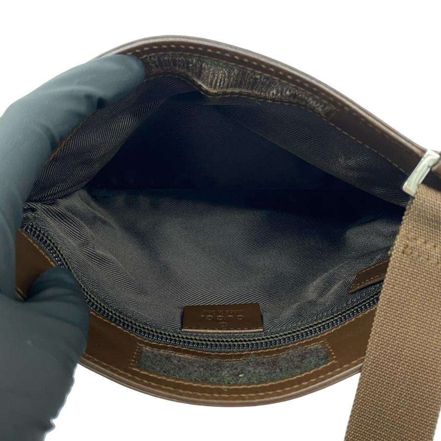 GUCCI（グッチ） 極 美品 GG 柄 ロゴ プレート金具 キャンバス レザー