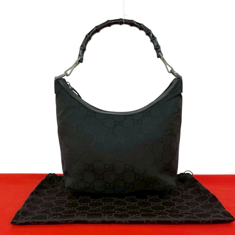 GUCCI（グッチ） 極 美品 袋付き バンブー GG ロゴ ナイロン レザー 本