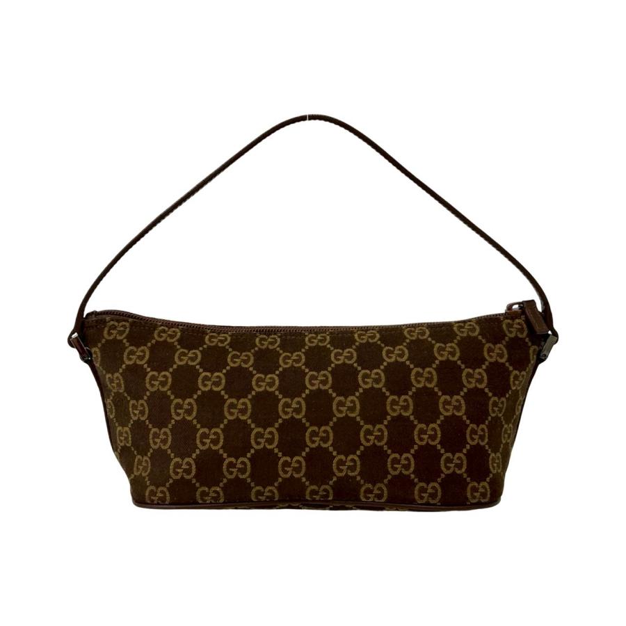GUCCI（グッチ） 極 美品 GG 柄 ロゴ プレート 金具 キャンバス レザー
