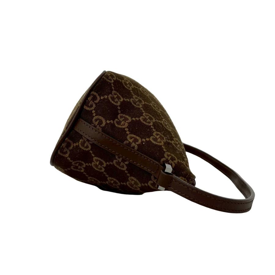 美品 GUCCI グッチ アクセサリーポーチ GG プレート ハンドバッグ ロゴ GUCCI（グッチ） 極 美品 GG 柄 ロゴ プレート 金具 キャンバス レザー
