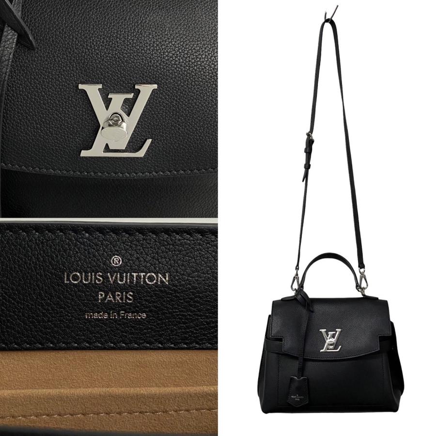 ほぼ未使用 LOUIS VUITTON ルイヴィトン ロックミーエヴァー ミニ レザー 本革 2way ハンドバッグ ショルダーバッグ ブラック 33120｜linkvintage｜05