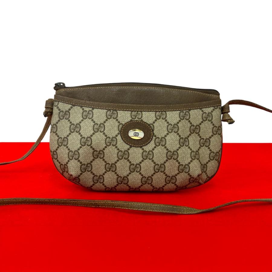 極 美品 GUCCI オールド グッチ レザー ショルダー バッグ ポシェット GUCCI（グッチ） 極 美品 オールドグッチ ヴィンテージ GG ロゴ 金具