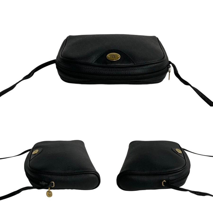 クリスチャンディオール ハニカム 黒色 ハンドバッグ ミニボストン