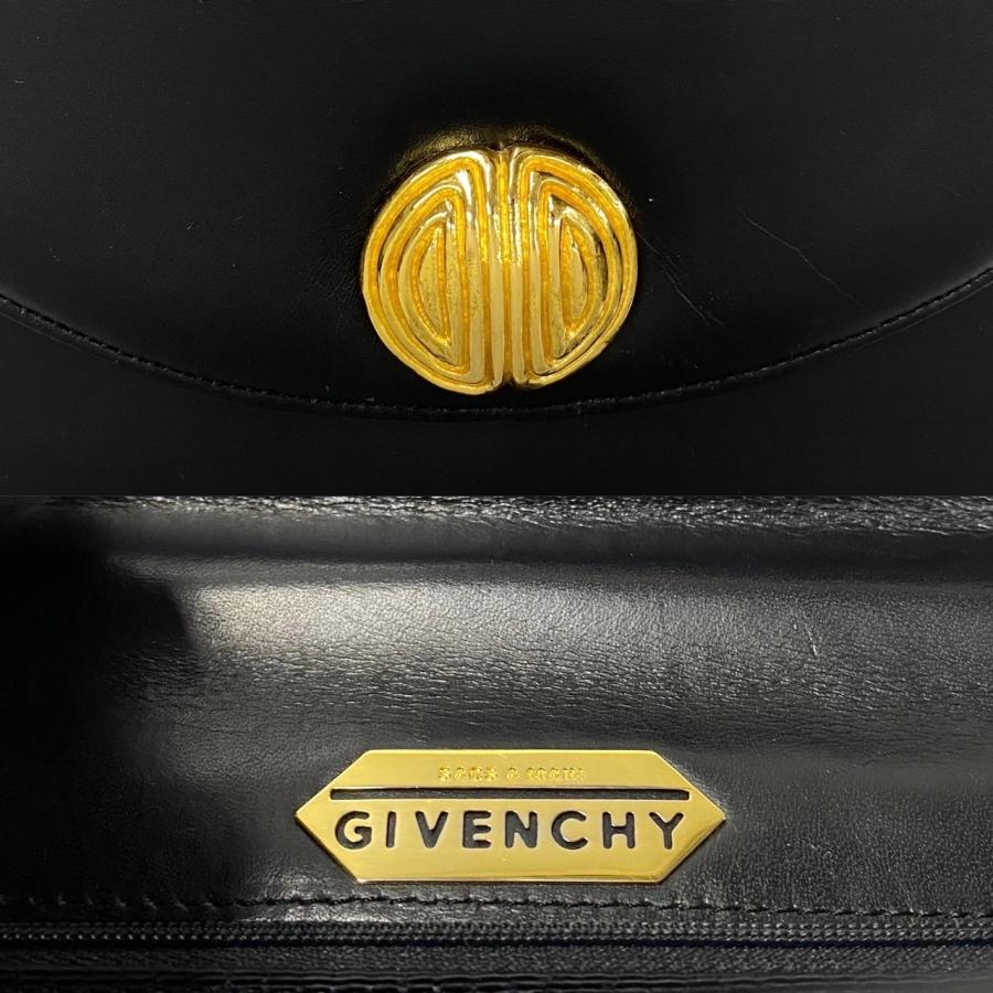 極 美品 希少品 GIVENCHY ジバンシィ ジバンシー ロゴ 金具 レザー 本