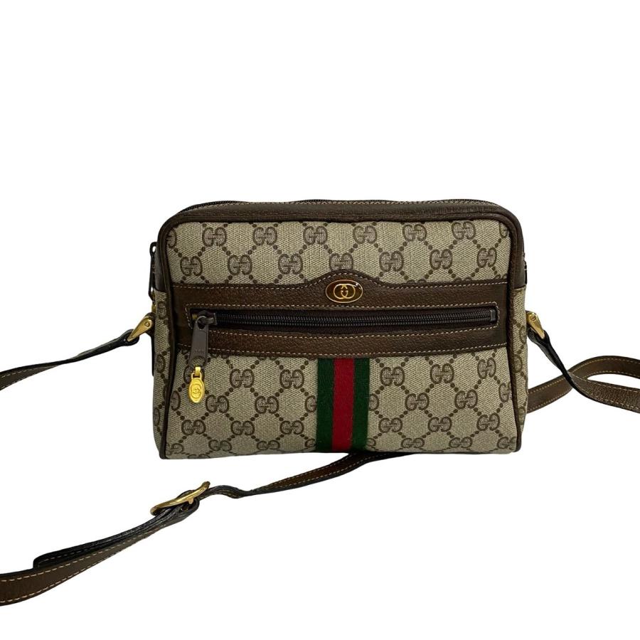◯ GUCCI グッチ　ボディバッグ　シェリーライン　ロゴ　レザー GUCCI（グッチ） ほぼ未使用 オールドグッチ シェリーライン GG ロゴ