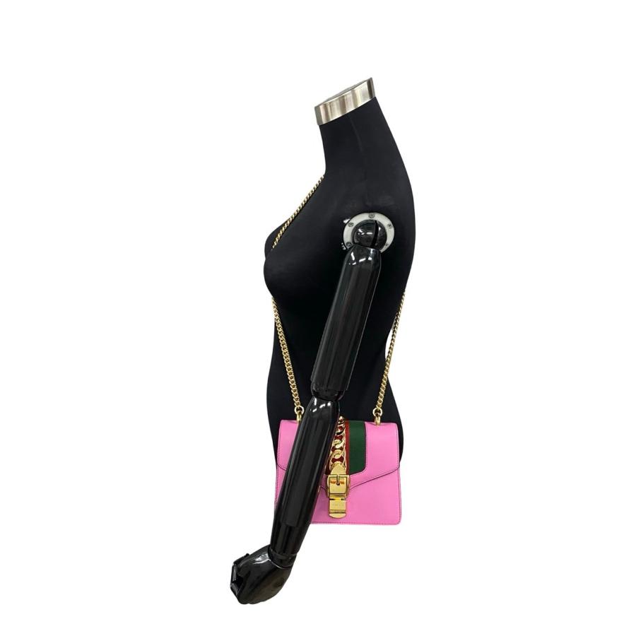 極 美品 リボン付き 希少品 GUCCI グッチ シルヴィ シェリーライン 