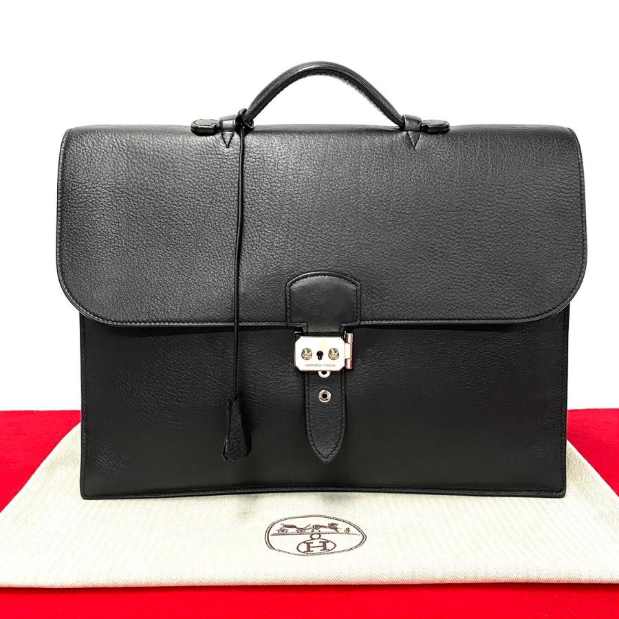 HERMES ほぼ未使用 □L 刻印 エルメス サックアデペッシュ トゴ レザー  