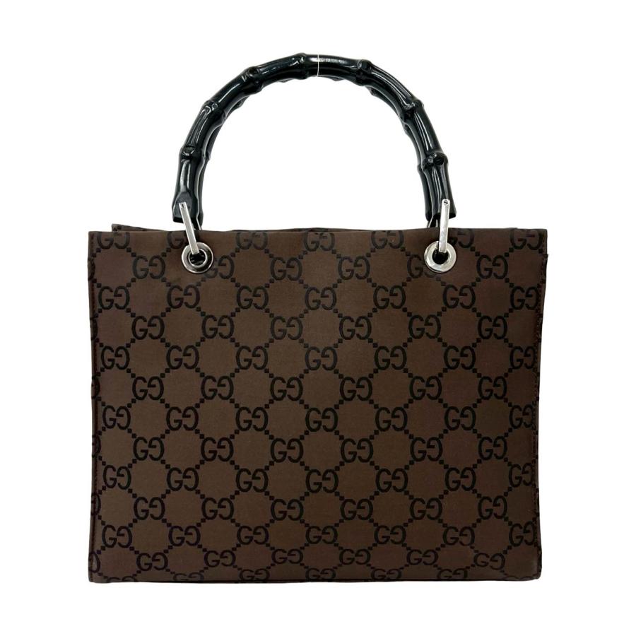 GUCCI（グッチ） 極 美品 バンブー GG 柄 ナイロン レザー 本革 