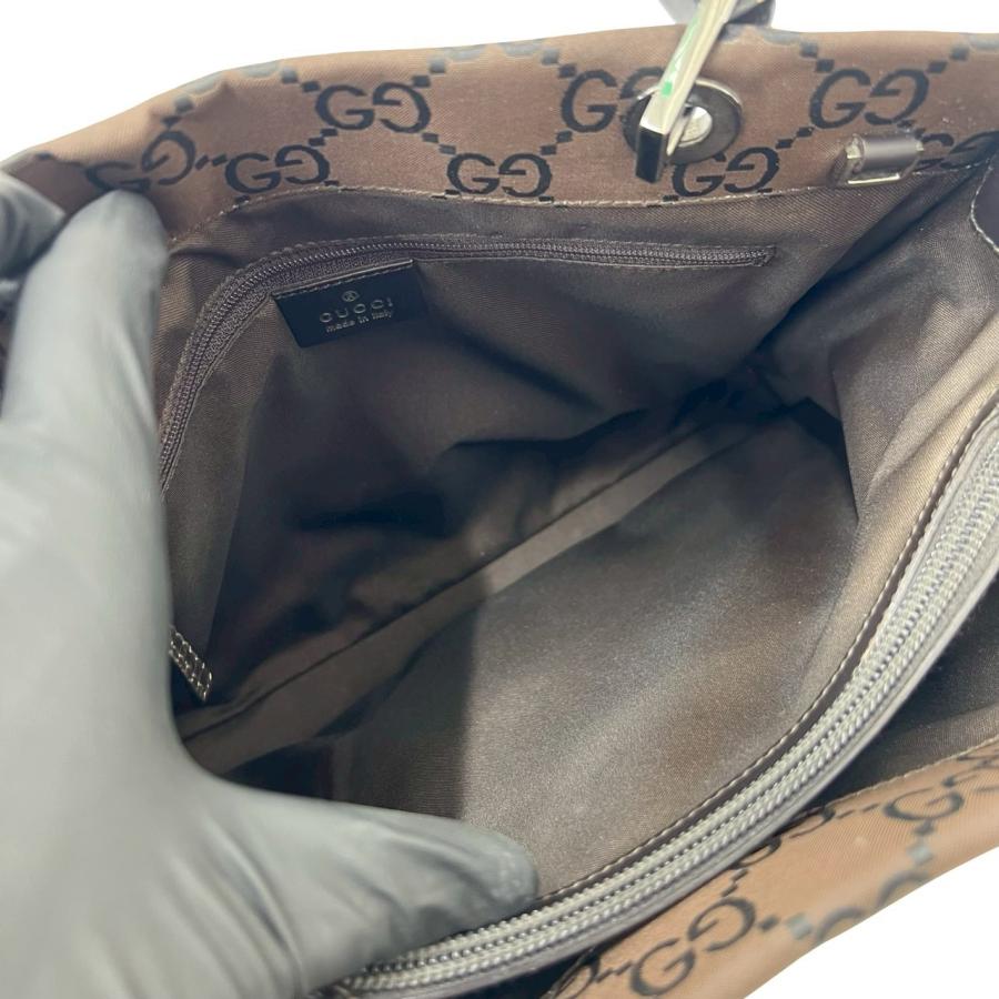 GUCCI（グッチ） 極 美品 バンブー GG 柄 ナイロン レザー 本革 