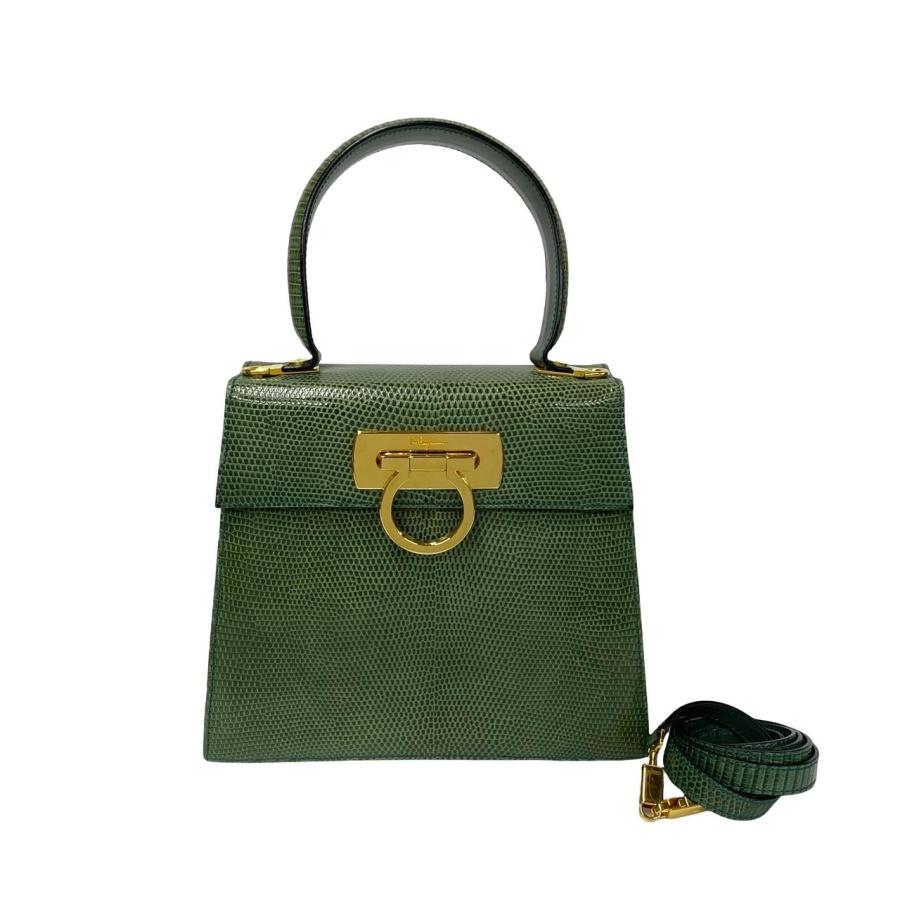 極 美品 袋付 Salvatore Ferragamo サルヴァトーレフェラガモ 