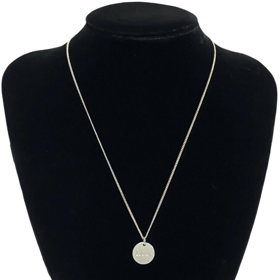 【美品】Christian Dior ディオール ネックレス ロゴ サークル 極 美品 Christian Dior ディオール ロゴ 刻印 モチーフ サークル