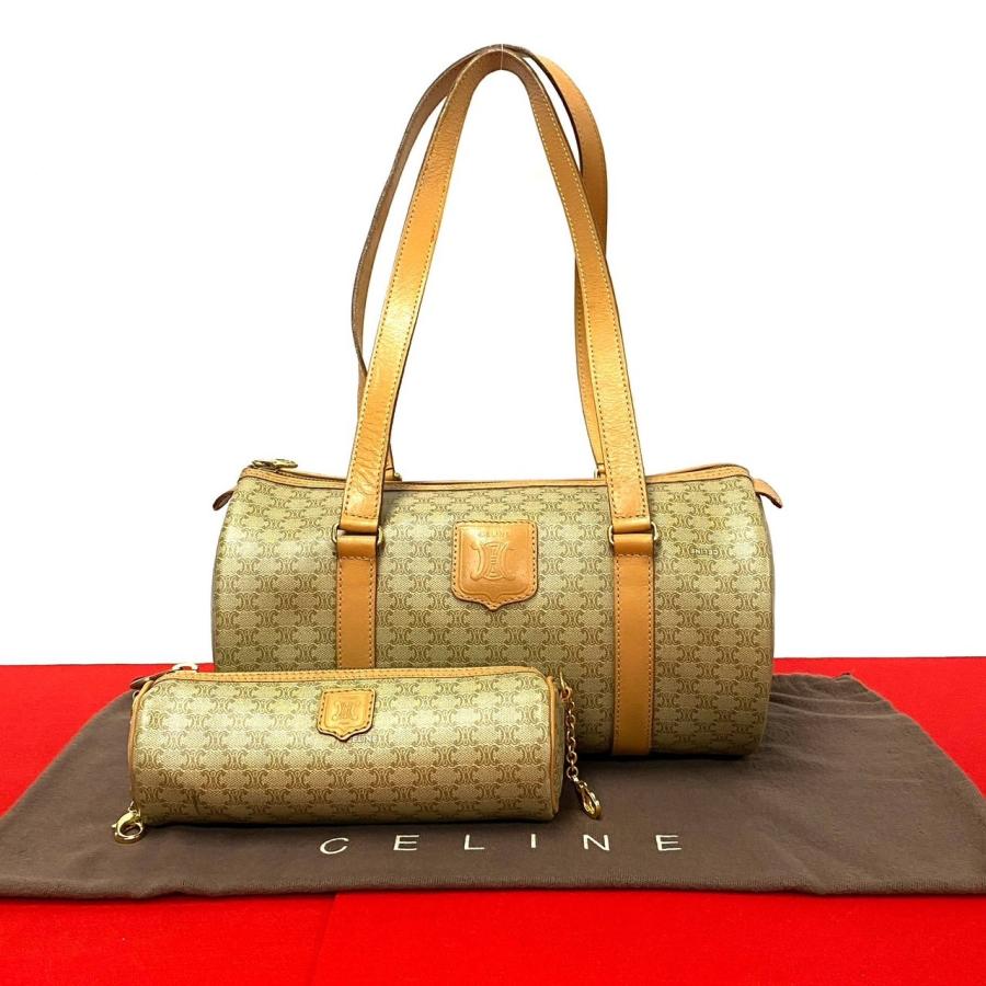 CELINE 極 美品 セリーヌ ヴィンテージ マカダム ブラゾン 柄