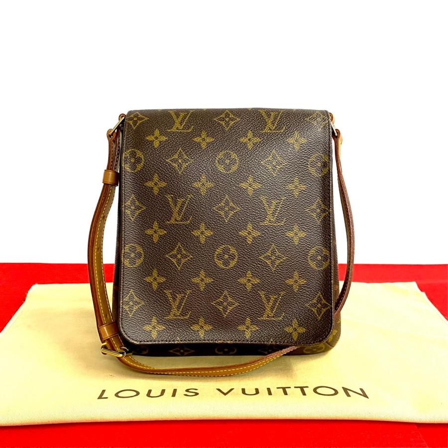 ほぼ未使用 LOUIS VUITTON ルイヴィトン ミュゼット サルサ モノグラム レザー 本革 ミニ ショルダーバッグ ポシェット ブラウン 25680 LOUIS VUITTON（ルイ・ヴィトン） ほぼ未使用 ミュゼット サルサ