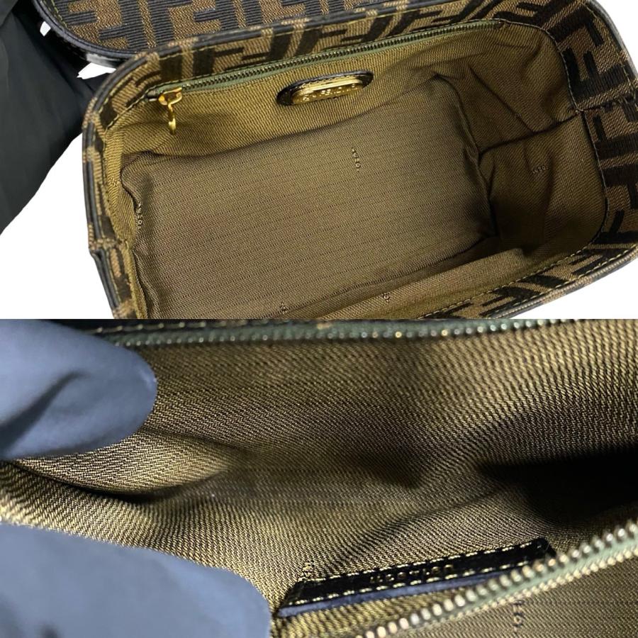 FENDI（フェンディ） 極 美品 ズッカ FF 柄 ロゴ 金具 レザー