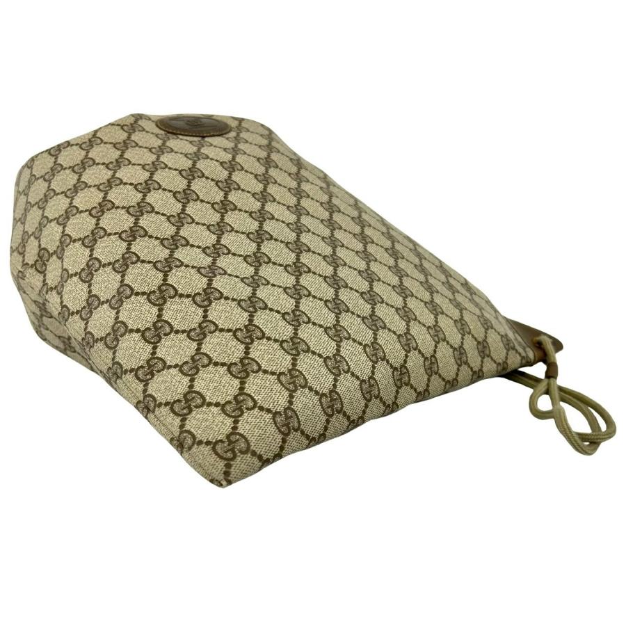 極 美品 袋付き GUCCI グッチ オールドグッチ ヴィンテージ GG ロゴ レザー 本革 巾着 セミ ショルダーバッグ ブラウン 茶 98152 GUCCI（グッチ） 極 美品 オールドグッチ ヴィンテージ GG ロゴ レザー