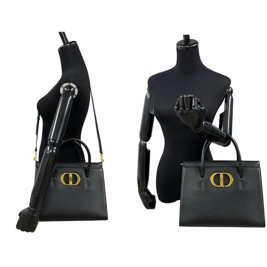 極 美品 カード付 Christian Dior ディオール サントノレ ロゴ 金具