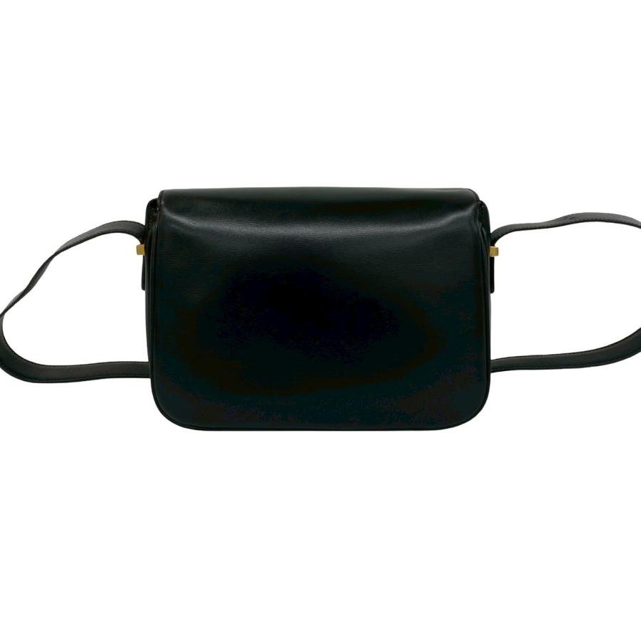 極 美品 CELINE セリーヌ ヴィンテージ トリオンフ ロゴ 金具 レザー 本革 ショルダーバッグ セミショルダーバッグ ブラック 78904 CELINE（セリーヌ） 極 美品 ヴィンテージ トリオンフ ロゴ 金具