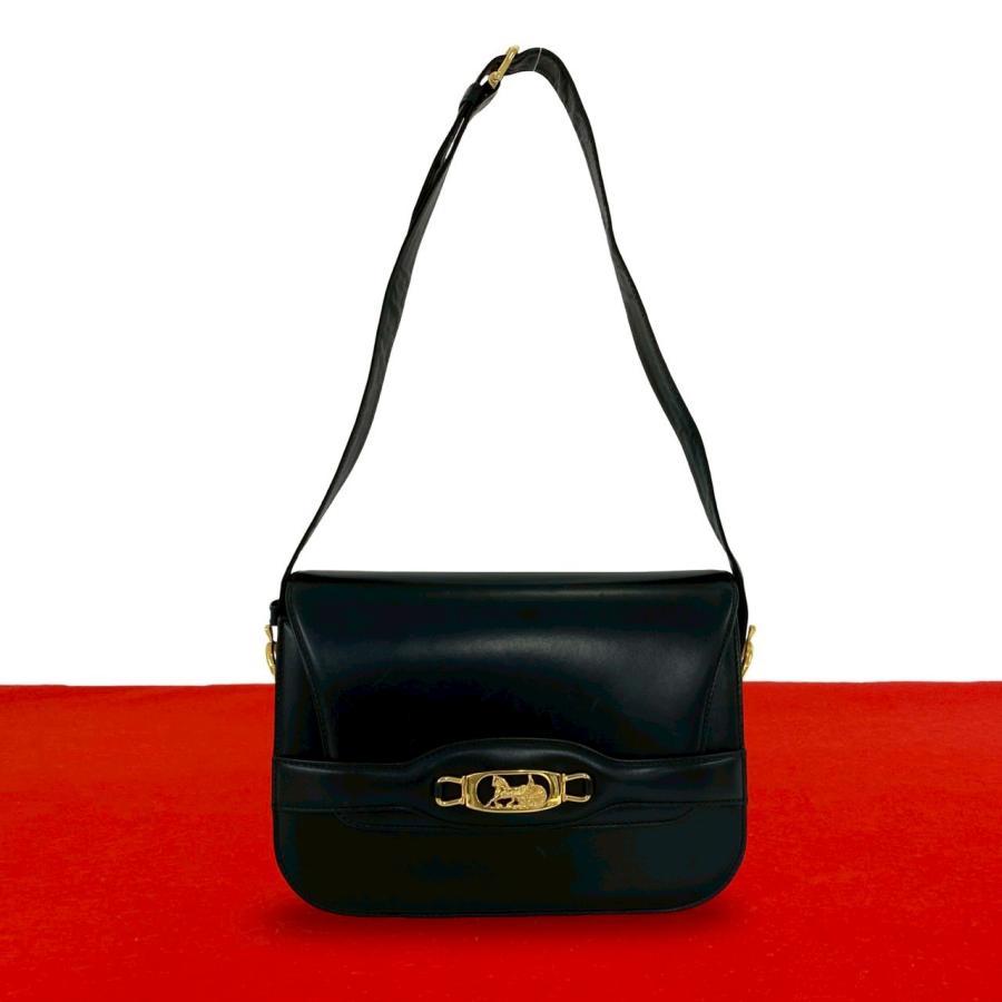 CELINE 馬車デザイン レディース CELINE 馬車金具 レザーショルダーバッグ