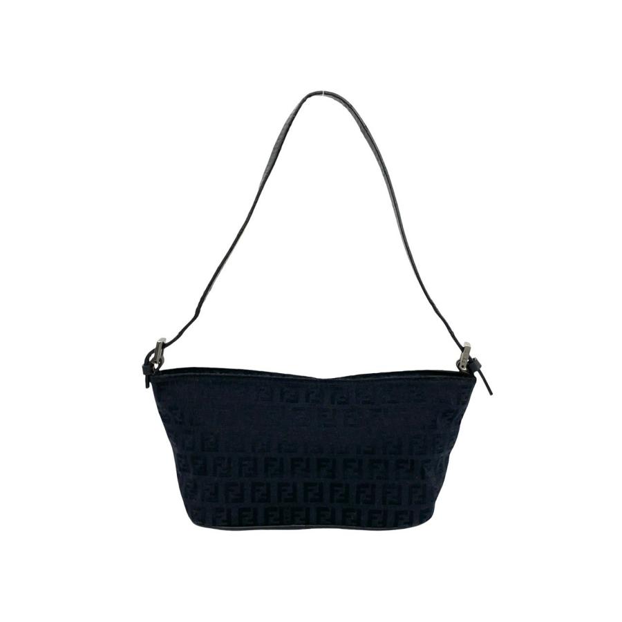 FENDI フェンディ　ハンドバッグ　ズッキーノ柄　ネイビー　オールド FENDI（フェンディ） 極 美品 ズッキーノ 柄 キャンバス レザー 本革